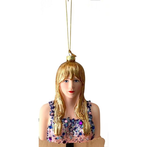 Taylor Ornament By Cody Foster Sequin Dress 4.5” High - Picture 2 of 6